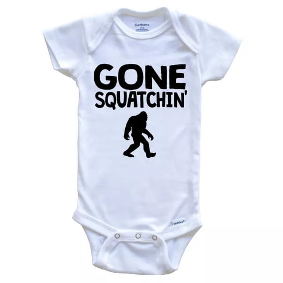Baby Bodysuit BELLA CANVAS Gone Squatchin' Bigfoot Funny Sasquatch One Piece Baby Bodysuit