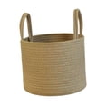 thumbnail image 3 of Cesta tejida redonda, cesta de almacenamiento de ropa, cesta de lavandería portátil transpirable multiusos, cesto para la colada para el hogar y la S, 3 of 9