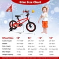 thumbnail image 3 of Costway 14" Kids Bicycle with Training Wheels, Handbrake & Coaster Brake, Flag & Music, 3 of 10