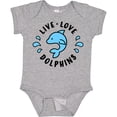 thumbnail image 3 of Inktastic Live Love Dolphins Boys or Girls Baby Bodysuit, 3 of 5