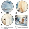 thumbnail image 3 of Designart "Starlit Bond of Polar Bears I" Animals Framed Wall Art Decor - Modern Farmhouse Blue Bear Entryway Framed Wall Art, 3 of 6