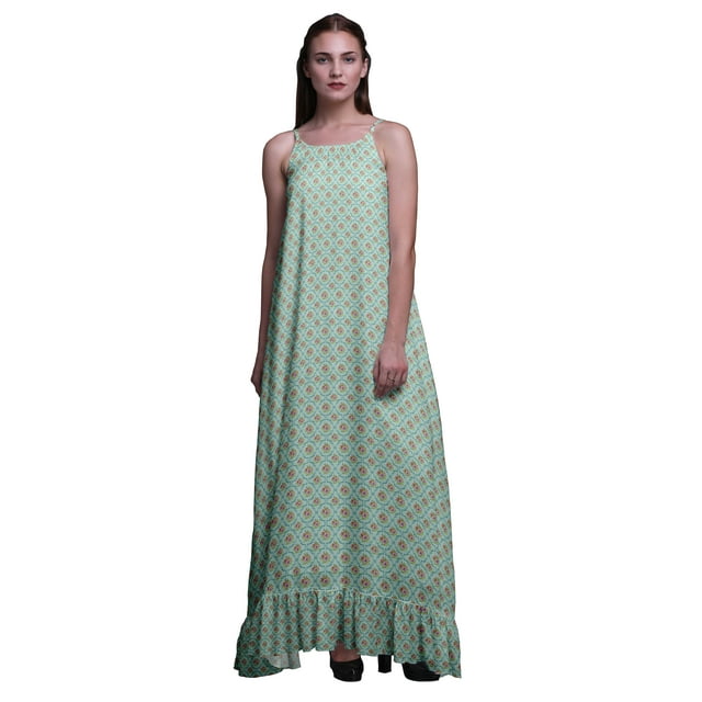 Bimba Pastel Menthe13 Aquarelle Damas & Roses Chemises de Nuit pour Femmes Rayonne Imprimée Bretelles Spaghetti Lingerie de Nuit pour Femmes XXX-Large