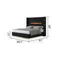 thumbnail image 2 of Galaxy Home Furnishings Lizelle Upholstery Wooden King Bed with Ambient lighting in Black Velvet Finish, 2 of 3