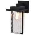 thumbnail image 3 of Nuvo Lighting Vernal 1 Light Large Wall Lantern Matte Black with Clear Water Glass, 3 of 7