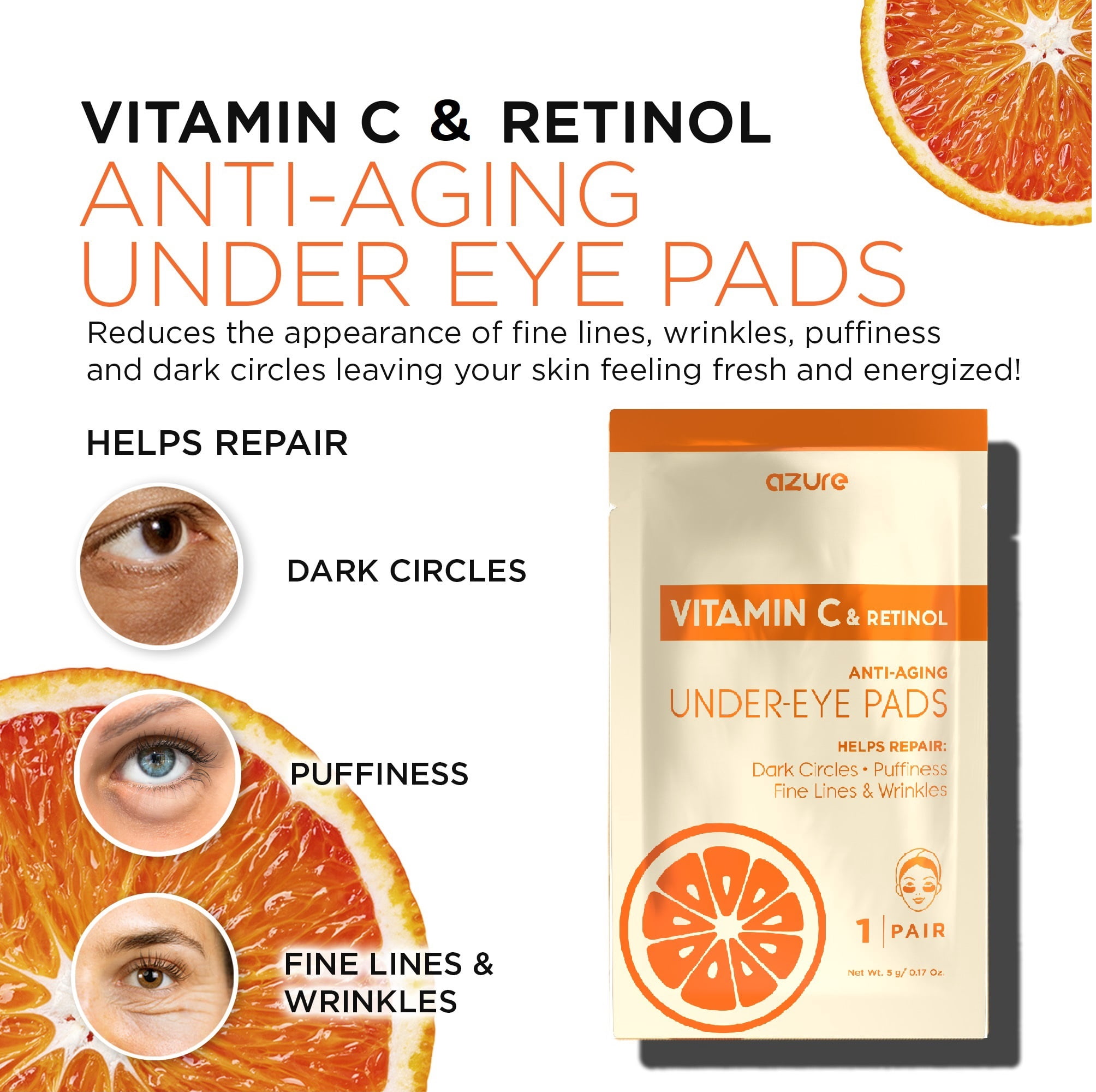 azure vitamin c and retinol under eye pads