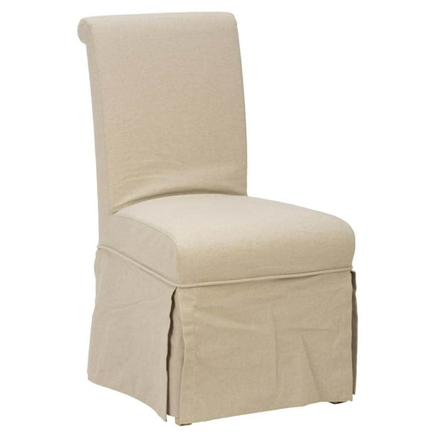 Slipcover Skirted Parson Chair Set Of, Scroll Back Parson Chair Slipcovers