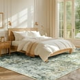thumbnail image 2 of BERTHMEER 9'x12' Large Area Rugs for Living Room Bedroom Office Dining Room Washable Modern Non-lip Abstract Rugs,Green&Golden, 2 of 7