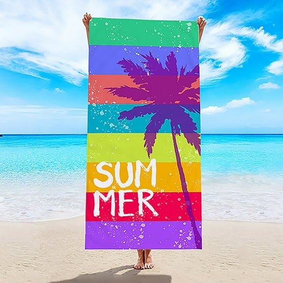 Tupukom Oversized Microfiber Beach Towels Large Size Machine Washable & Fade-Resistant Quick Dry Beach Mats for Yoga Camping & Picnic Family Beach Day Gifts