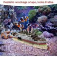 thumbnail image 3 of LLC Natural Resin Aquarium Shipwreck DIY Decoration for Hiding Fish, 3 of 4