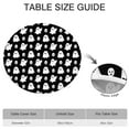 thumbnail image 6 of Happy Halloween Round Tablecloth with Elastic Edge Wrinkle Resistant Washable Horror Pumpkin Ghost Tablecolths Tablecloth for Halloween Birthday Wedding Graduation (52in), 6 of 7