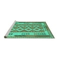 thumbnail image 2 of Ahgly Company Machine Washable Indoor Rectangle Southwestern Turquoise Blue Country Area Rugs, 2' x 4', 2 of 4