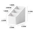thumbnail image 4 of Caja de almacenamiento de escritorio, organizador de bolígrafos, ahorro de espacio, cosméticos de plástico, papelería de oficina, artículos Almacenamiento y organización del hogar Blanco S Bearachild HA082284-02, 4 of 6