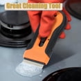 thumbnail image 3 of 4 Orange Razor Blade Scrapers with 45 Metal & 90 Plastic Blades for Paint, Stickers, Decals, Glass & Stovetop Cleaning, 3 of 5