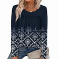 thumbnail image 2 of Ronuti Womens Plus Size Tops Fall Long Sleeve Shirts Crew Neck Casual Loose Tunic Blouses, 2 of 7