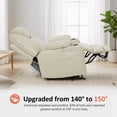 thumbnail image 3 of MCombo Medium-Wide Power Lift Recliner Chair Sofa with Massage and Heat for Elderly People, Cup Holders, USB&Type C Ports, Side Pockets, Faux Leather (Cream White, Medium-Wide), 3 of 11