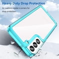 thumbnail image 6 of Case for Samsung Galaxy S23 Plus Phone Case Slim Dropproof [Defend from Drop/Scratch/Slip/Fingerprint] Clear Acrylic Hard Back Soft TPU Bumper Hybrid Phone Cover for Samsung S23 Plus-Crystal Blue, 6 of 16