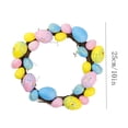 thumbnail image 3 of Orangide Easter Egg Wreath Decoration Spring Door Wreath with Bunny Rabbit Carrot Picks for Home Front Door Wall Window Garden Garland, 3 of 5