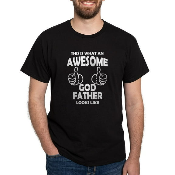 CafePress - Awesome Godfather Looks Like T Shirt - Men's Classic Graphic Cotton T-Shirt