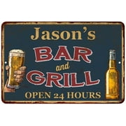 UPC 786359016489 product image for Jason's Green Bar and Grill Personalized Metal Sign 8x12 Decor 108120044164 | upcitemdb.com
