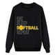 thumbnail image 1 of Gibobby Sudaderas para mujer Sudadera con capucha holgada de talla grande con estampado de béisbol de manga larga y cuello redondo para mujer (Negro, XXL), 1 of 3