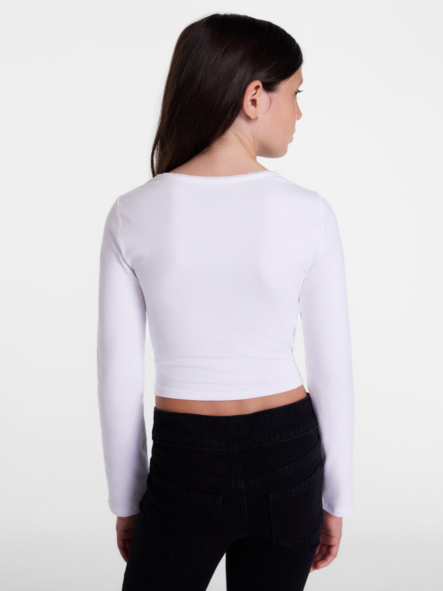 Weekend Academy Girls Corset Top with Long Sleeves, Sizes 4-18
