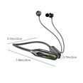 thumbnail image 3 of Auriculares Bluetooth montados en el cuello con pantalla digital de baja latencia, duración de la batería, doble oreja, succión magnética, auriculares inalámbricos deportivos para correr con, 3 of 6