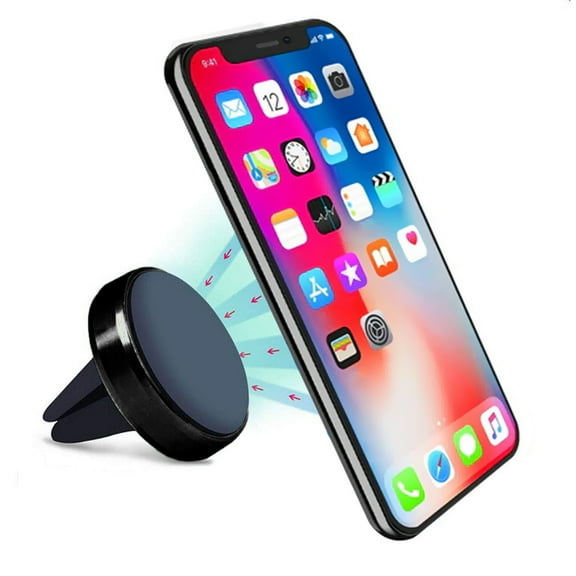 For Universal 360� Air Vent Phone Magnetic Windshield Dashboard Suction Car Mount Holder Stand - Black