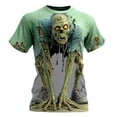 thumbnail image 4 of XIAONU Zombie Cartoon Print Tee for Men Crew Neck Short Sleeve Halloween Shirts, 4 of 4