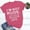 Pink, variant on Babysbule Womens Summer Top Unisex Funny Printed Pattern Casual Fashion Round Neck Short Sleeve Tops