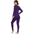 thumbnail image 2 of MANIFIQUE Thermal Underwear Set for Women Ultra Thin Long Johns Scoop Neck Base Layer Top & Bottom Set, 2 of 6