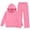 Pink, variant on Auroural Girls Hoodies Girls Sweatpants Wide Leg Children's Winter Printed Hooded Sweatshirt Wide-Leg Pants Casual Sports Fleece-Lined Warmth Two-Piece Set Kids