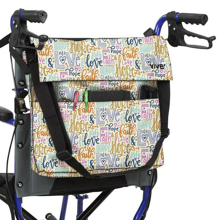 Rhino Valley Wheelchair Side Bag, Multi Pockets Wheelchair Pouch Bag with  Cup Holder, Armrest Accessories for Universal Wheelchair, Rollator,  Electric Scooter, Seniors, Adults, Black - Yahoo Shopping