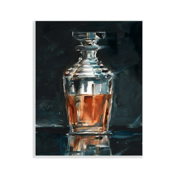 Stupell Industries Whiskey Decanter Still Life Food & Beverage Painting Unframed Art Print Wall Art, 11 x 14