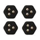 thumbnail image 4 of Ruedas giratorias tipo pasta de 4 piezas Ruedas giratorias multifuncionales con rotación de 360  degree Negro Cola Rodillos giratorios, 4 of 8