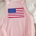 thumbnail image 3 of enyan 4th of July Infant Baby Girls Romper Independence Day Outfit Newborn 3 6 12 18 Months Girl Jumpsuit Overall Pink,0-3 Months, 3 of 4