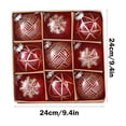 thumbnail image 3 of Puntoco Paquete De Liquidación De Adornos Decorativos Navideños De 9 Bolas Navideñas Bolas De Regalo Para Decoración De Árboles De Navidad, 3 of 6