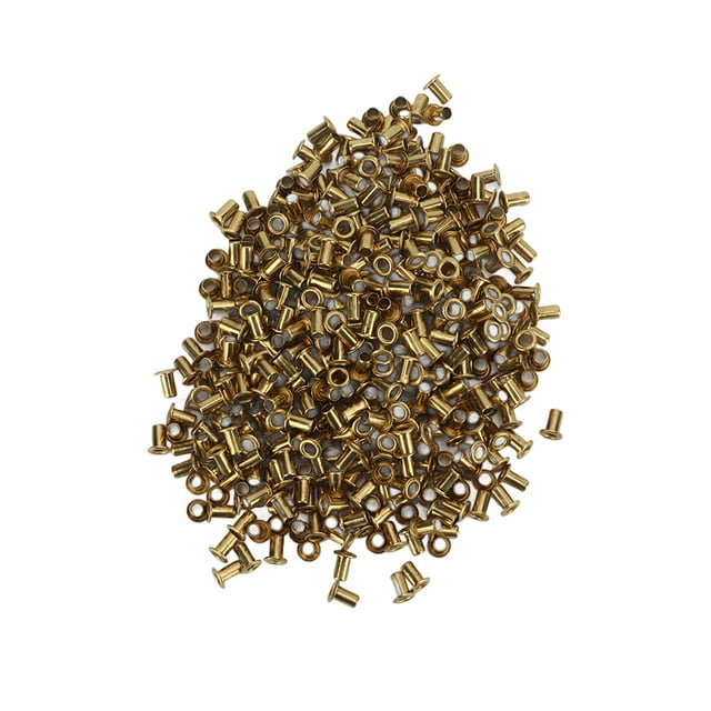 500 Uds remaches huecos 65 superficies alisadoras de cobre remaches de ropa de fácil instalación para manualidades DIY 2,3x4,5x3,8mm