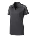 thumbnail image 5 of Sport-Tek Ladies Micropique Sport Wick Piped Polo-L (Iron Grey/ White), 5 of 6