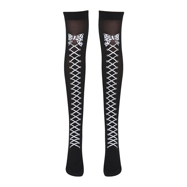 1 Par de Calcetines Bowknot Halloween Por de La Medias Altas Disfraz Calcetines Altos hasta El Muslo Accesorio de Ropa de Disfraces Yuyangstore medias de halloween para mujer
