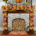 thumbnail image 5 of Uxcell Fall Garlands 5.6Ft, Artificial Autumn Maple Leaves Garland Hanging Decoration, Red/Yellow 2 Pcs, 5 of 7