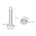 thumbnail image 2 of Pernos de carro de cuello cuadrado Uxcell con tuercas y arandelas, tornillo de carro de acero al carbono 1/4-20 x 1-1/4, 2 of 5