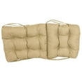 thumbnail image 3 of 18-inch by 38-inch Spun Polyester Solid Outdoor Tufted Chair Cushion, 3 of 3