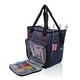 thumbnail image 1 of Bolsa de tejer, bolsa de ganchillo, bolsa de hilo de tamaño mediano, organizador de bolsa de ganchillo para hilo/ganchos/agujas/accesorios de ganchillo, (azul), 1 of 5