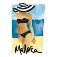 thumbnail image 2 of Charro, Mercedes Lopez 23x32 White Modern Wood Framed Museum Art Print Titled - Mallorca Girl, 2 of 4