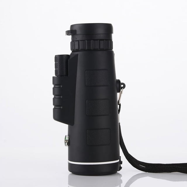 Monocular 40X60 HD Monocular de visión nocturna con poca luz con lupa de brújula Conexión de teléfonos móviles para tomar fotos con bolsa de cuerda con cubierta antipolvo