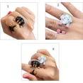 thumbnail image 3 of HUGFEGWE Simple Cute Dog Elephant Open Rings Lovely Animal Jewelry Adjustable Finger Rings Statement Jewelry Stackable Rings CJB91-106017, 3 of 7