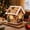D, variant on Christmas Gingerbread House Kit,Pearl Paint Ornament Set,DIY Wood Craft Decor Kit,Christmas Craft Kits for Adults