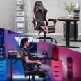 thumbnail image 3 of GTRACING GTWD-200 Gaming Chair with Footrest, Height Adjustable Office Swivel Recliner, Pink, 3 of 9