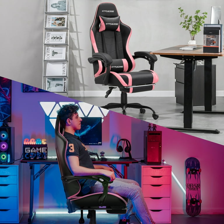 GTRACING GTWD-200 Gaming Chair with Footrest, Height Adjustable