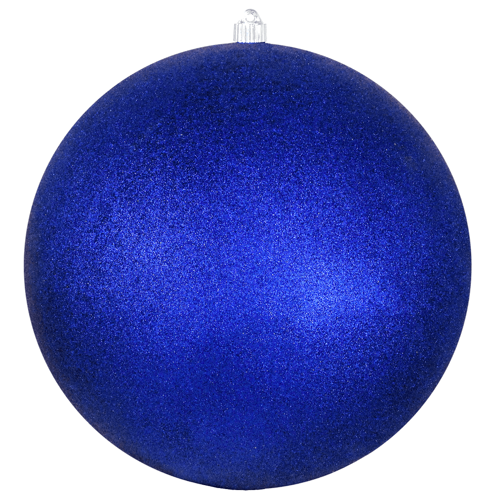 Large Shatterproof Glitter Ball Ornament, 12" (300mm), Dark Blue